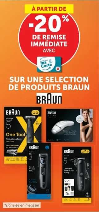 Sélection de produits Braun (One Tool, Rasoir Serie 3, Multi-Grooming Kit 5, Épilateur Silk-épil 5)