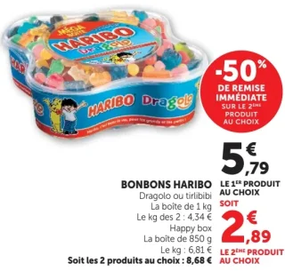 Bonbons Haribo Dragolo ou tirlibibi