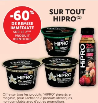 Yaourts ou boissons HIPRO Danone