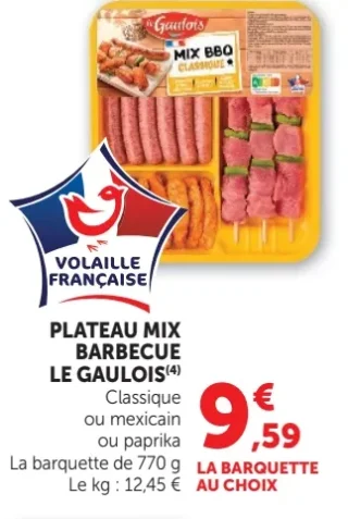 Plateau mix barbecue Le Gaulois