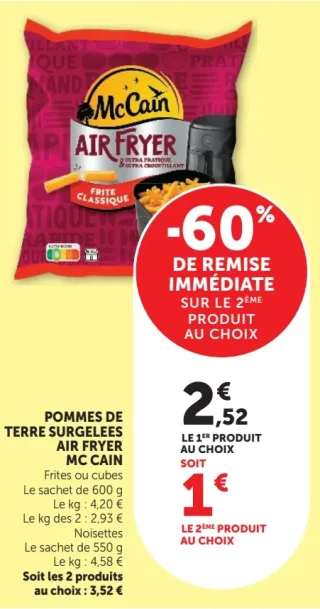 Pommes de terre surgelées Air Fryer McCain