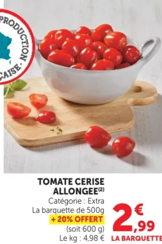 Tomate Cerise Allongée