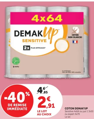 Coton Demak'up Sensitive ou Expert