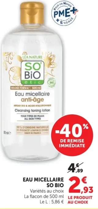 Eau micellaire anti-âge So Bio étic