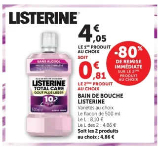 Bain de bouche Listerine Total Care