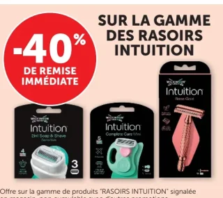 Gamme des rasoirs Intuition Wilkinson