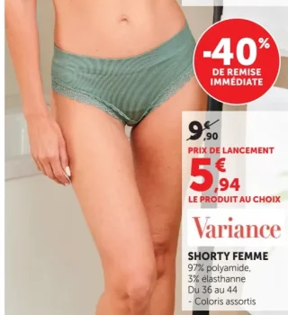 Shorty femme Variance