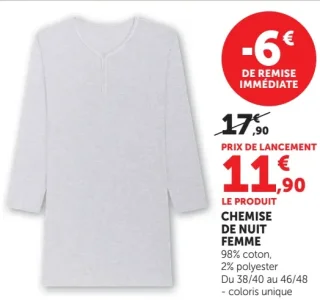 Chemise de nuit femme U Collection