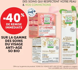 Gamme des soins du visage anti-âge SO'BiO étic