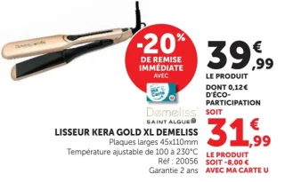 Lisseur Kera Gold XL Demeliss Saint Algue