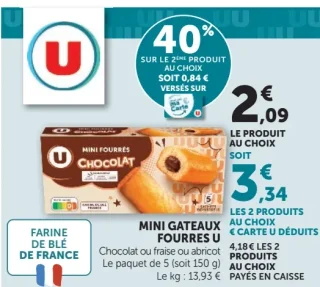 Mini Gateaux Fourres U