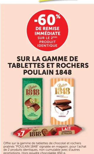 Gamme de tablettes et rochers Poulain 1848