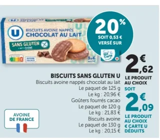 Biscuits sans gluten U