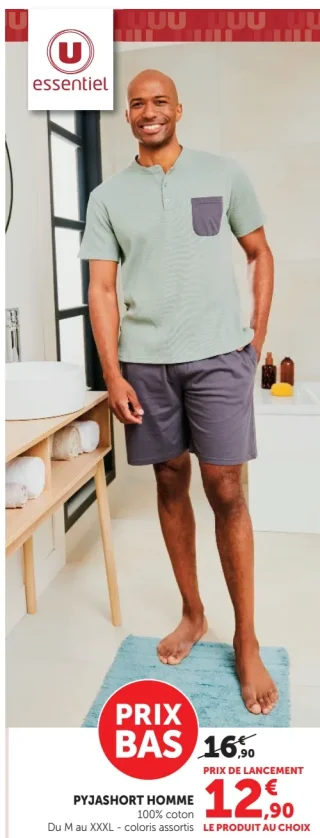 PYJASHORT HOMME U essentiel