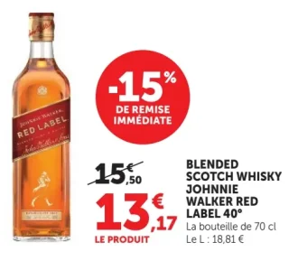 Blended Scotch Whisky Johnnie Walker Red Label 40°