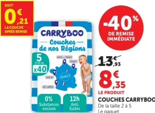 Couches Carryboo de nos Régions