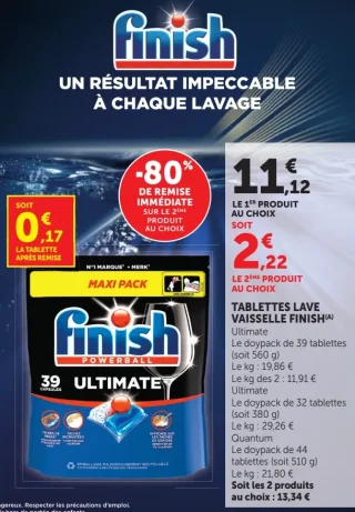 Tablettes Lave Vaisselle Finish Ultimate / Ultimate / Quantum