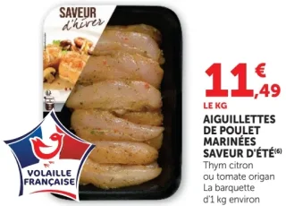 Aiguillettes de poulet marinées Saveur d'Été