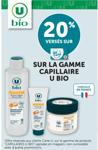 Sur la gamme capillaire U Bio
