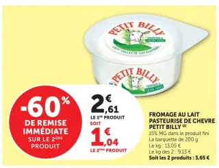 Fromage au Lait Pasteurise de Chevre Petit Billy