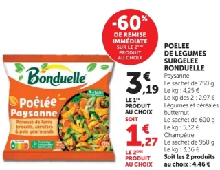 Poêlée de légumes surgelée Bonduelle