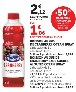 Boisson au jus de cranberry Ocean Spray