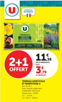 Terreau horticole et rempotage U 40L