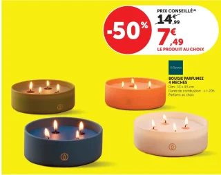 BOUGIE PARFUMEE 4 MECHES Spaas