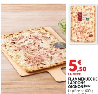 Flammekueche lardons oignons