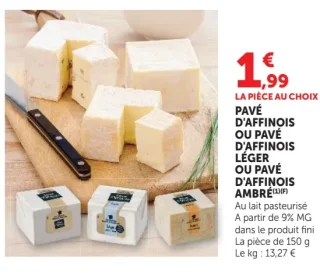 PAVÉ D'AFFINOIS OU PAVÉ D'AFFINOIS LÉGER OU PAVÉ D'AFFINOIS AMBRÉ