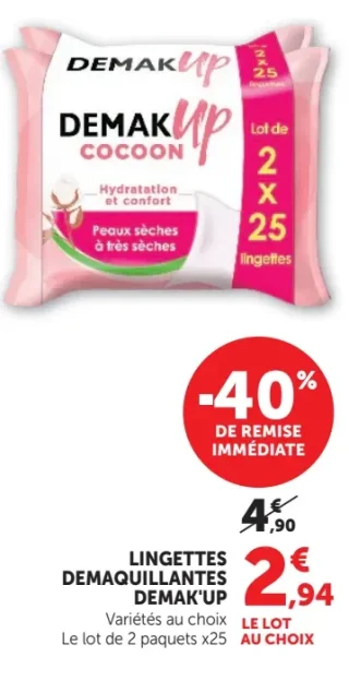 Lingettes démaquillantes Demak'Up Cocoon