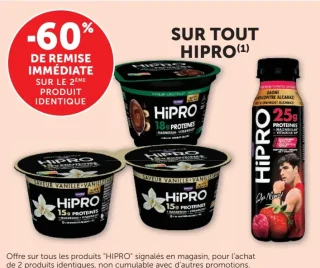 Produits laitiers et boissons HiPRO Danone