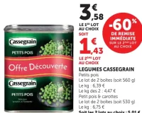 Legumes Cassegrain Petits pois