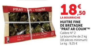 Huitre fine de Bretagne "Prat Ar Coum"