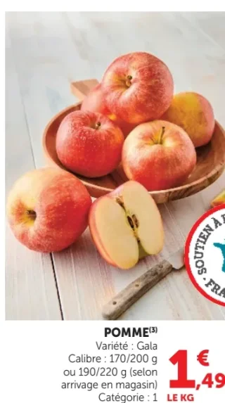 POMME Variété : Gala