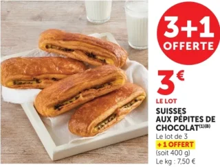 Suisses aux pépites de chocolat U