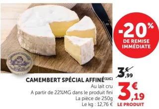 Camembert Spécial Affiné au lait cru