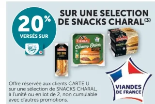 Sélection de snacks Charal