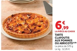 Tarte clafoutis aux pommes ou abricots