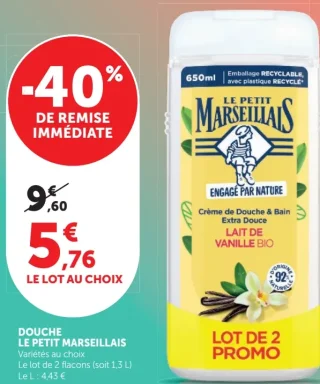 Douche Le Petit Marseillais Variétés au choix