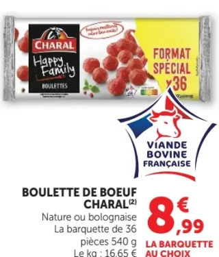 Boulette de boeuf charal