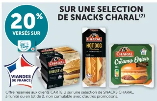 Sélection de snacks Charal (Hot Dog, Cheese x2, Creamy Onion)