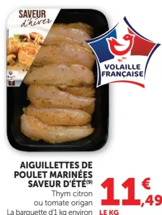 Aiguillettes de poulet marinées Saveur d'Été