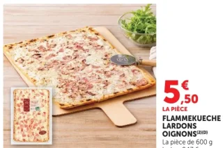 Flammekueche lardons oignons