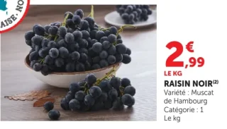 Raisin Noir Muscat de Hamburg