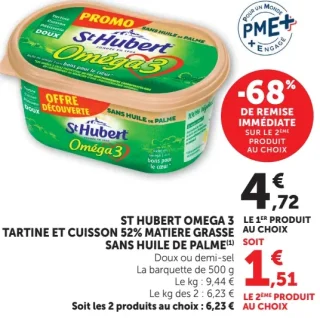 St Hubert Omega 3 Tartine et cuisson