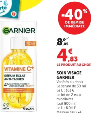 Soin Visage Garnier Vitamine C+ Sérum Éclat Anti-Taches