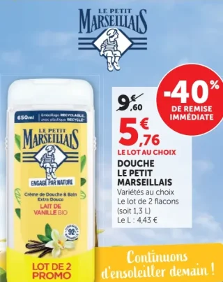 Douche Le Petit Marseillais Lait de Vanille Bio