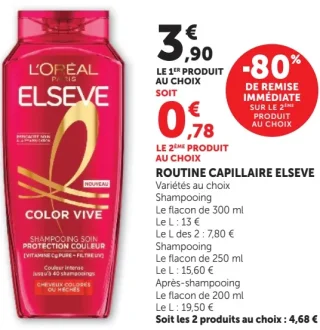 Routine Capillaire L'Oréal Paris Elseve (Shampooing ou Après-shampooing)