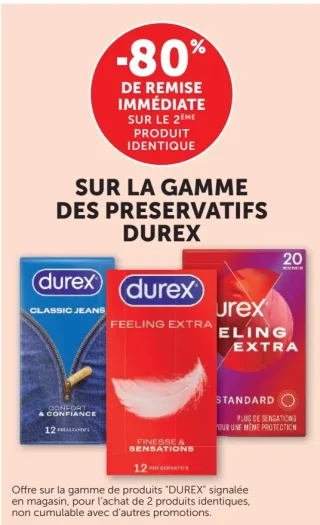 Gamme des préservatifs Durex